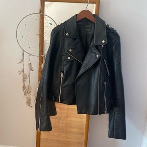 ZARA leather biker jacket